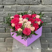 Цветочная композиция из Розы в коробке в Казанское Тюменская область