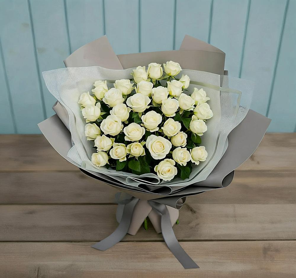 Букет Белоснежная нежность в Казанское Тюменская область