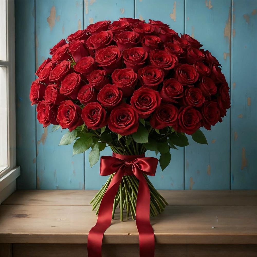 Букет Красные розы Блэк Меджик в Казанское Тюменская область