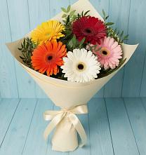 Букет цветов из:  Герберы в Казанское Тюменская область