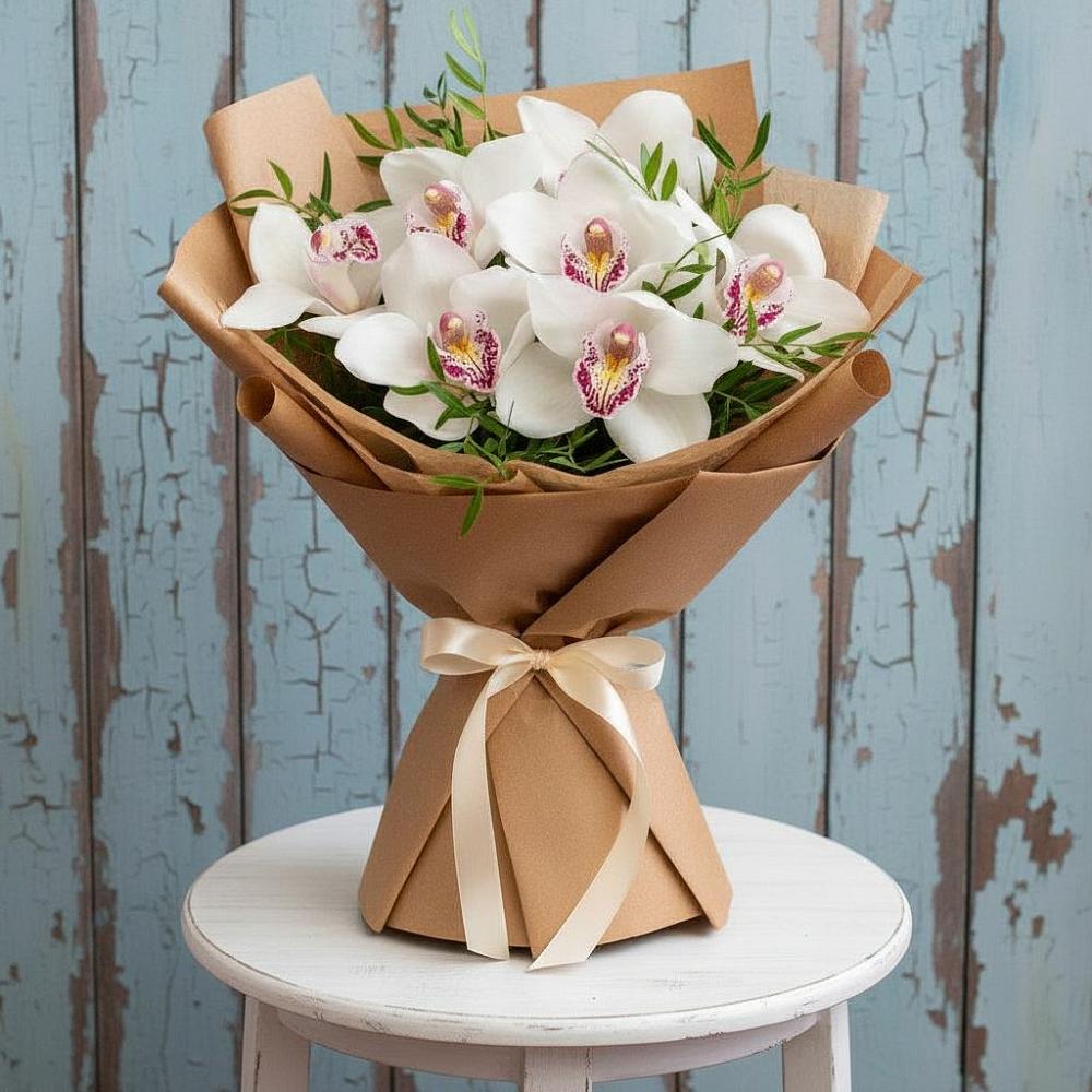 Букет цветов из: Орхидеи и Розы в Казанское Тюменская область
