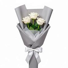 Букет 3 белые розы #REPLACE_PRED# Казанское Тюменская область