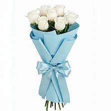 Букет 7 белых роз Проуд в Казанское Тюменская область