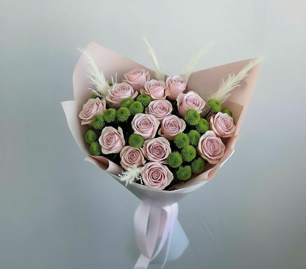 Букет цветов из: Розы и Хризантемы в Казанское Тюменская область