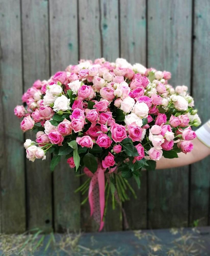 Букет Розовые кустовые розы Натали и Лав Лидия в Казанское Тюменская область