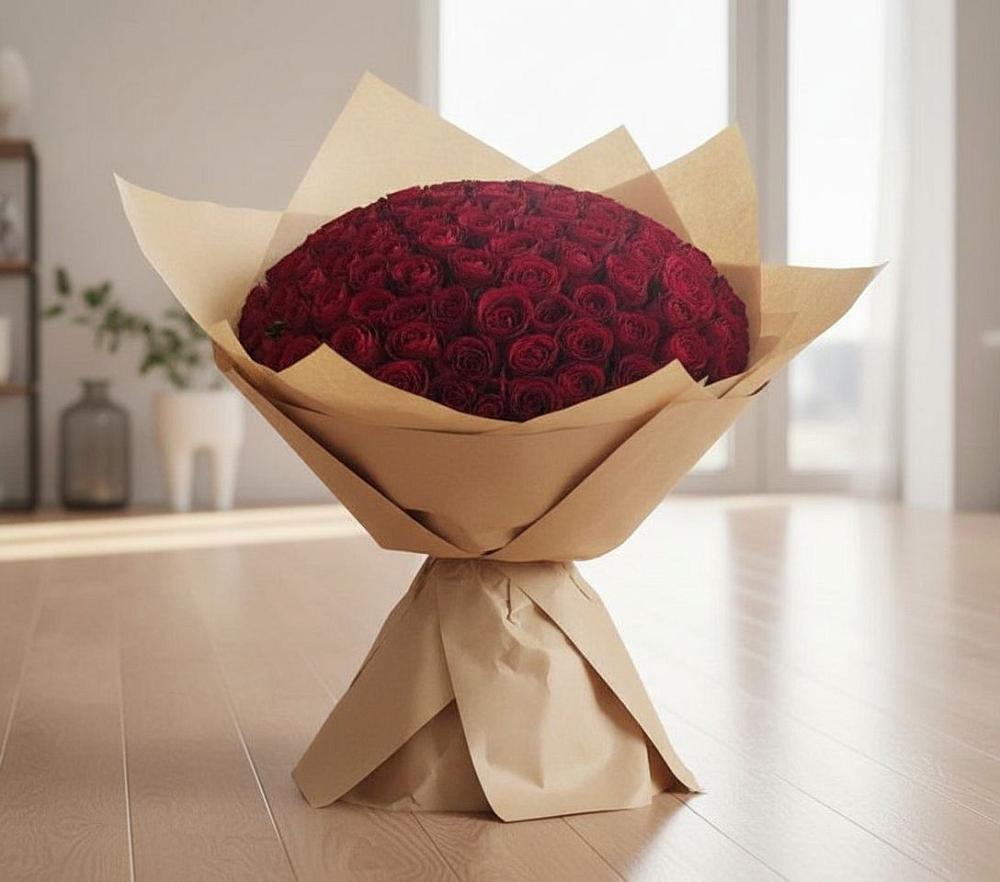 Букет 101 Красная роза в Казанское Тюменская область