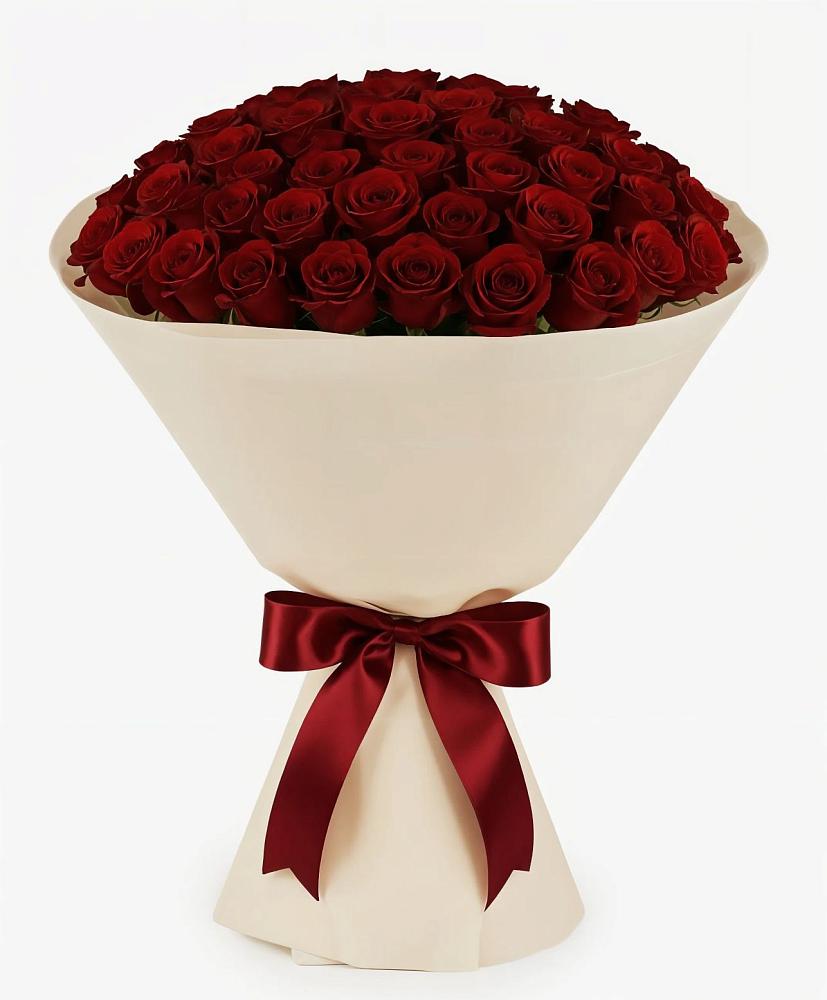 Букет 101 Бордовая роза Блэк Бакарра в Казанское Тюменская область