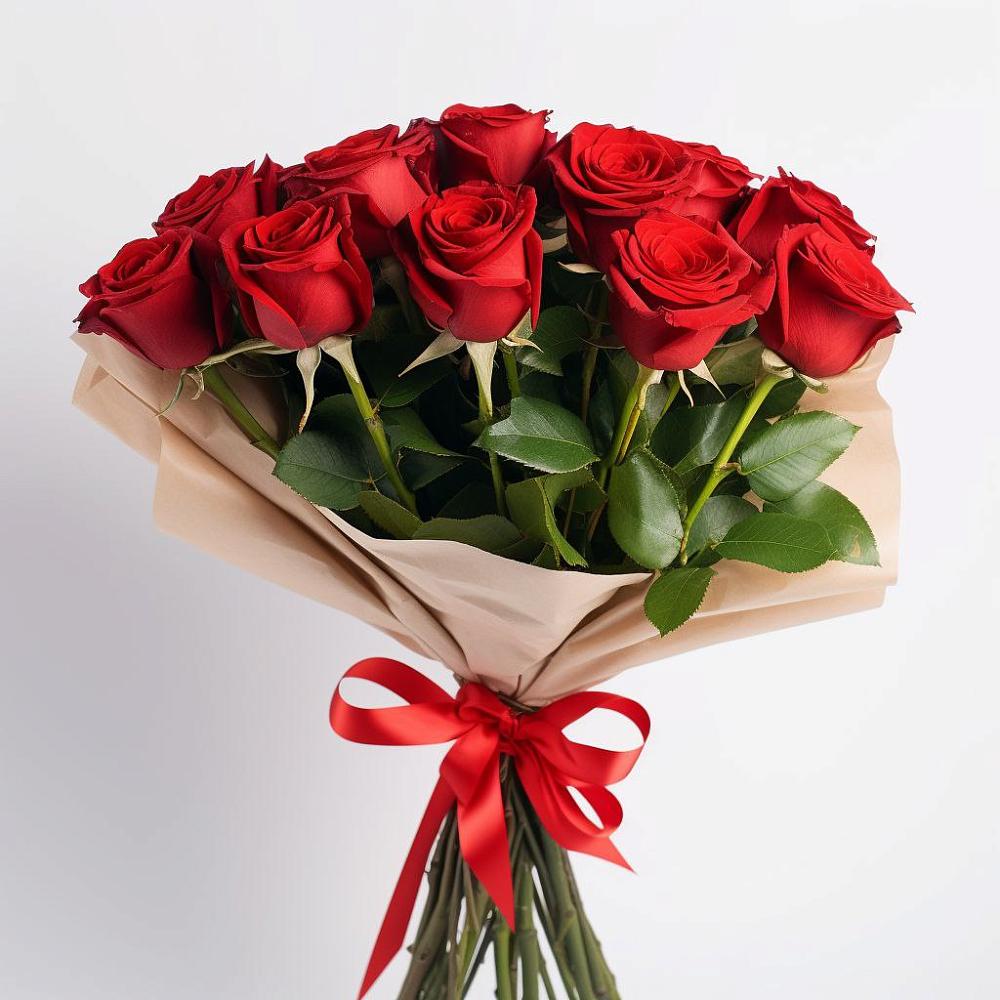 Букет 11 Красных роз Эдлесс Лав в Казанское Тюменская область