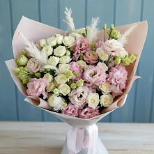 Букет цветов из:  Альстромерии и Розы #REPLACE_PRED# Казанское Тюменская область